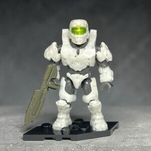 Halo Mega Construx Challenger Series White USNC Spartan Mark IV W/ Assault Rifle